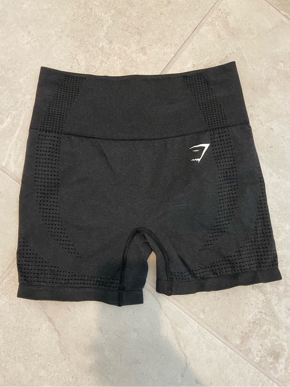 Gymshark Black Seamless High-Waist Bike Shorts with Vent Panels